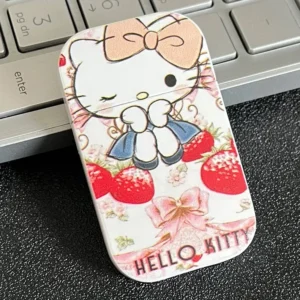 Creative Metal Windproof Cute Hello Kitty Lighter Kawaii MyMelody Kuromi Cinnamo Sanrioed Red Flame Lighters Fast Delivery Gift