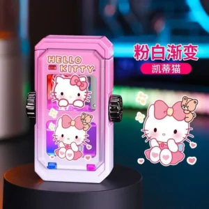 Hello kitty cartoon animation creative rotating high-end windproof cool marquee cute personality high-looking trendy lighter